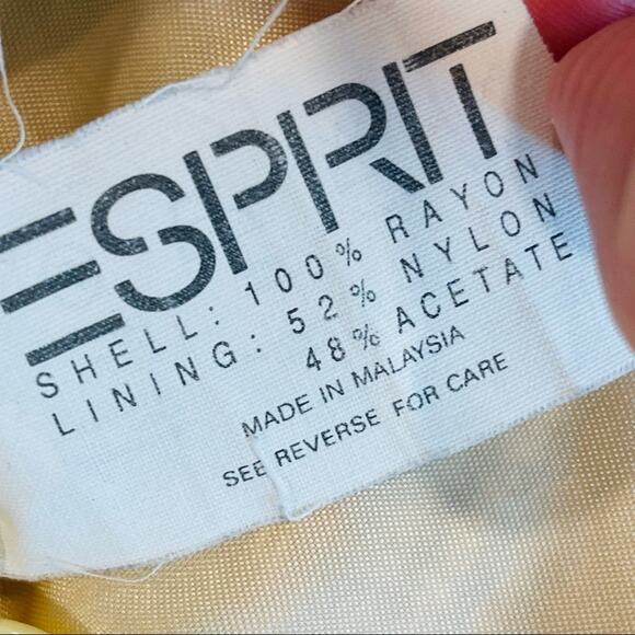 90s Vintage Blazer Tailored Size Small Tan and Pink houndstooth Print ESprit - Picture 4 of 10